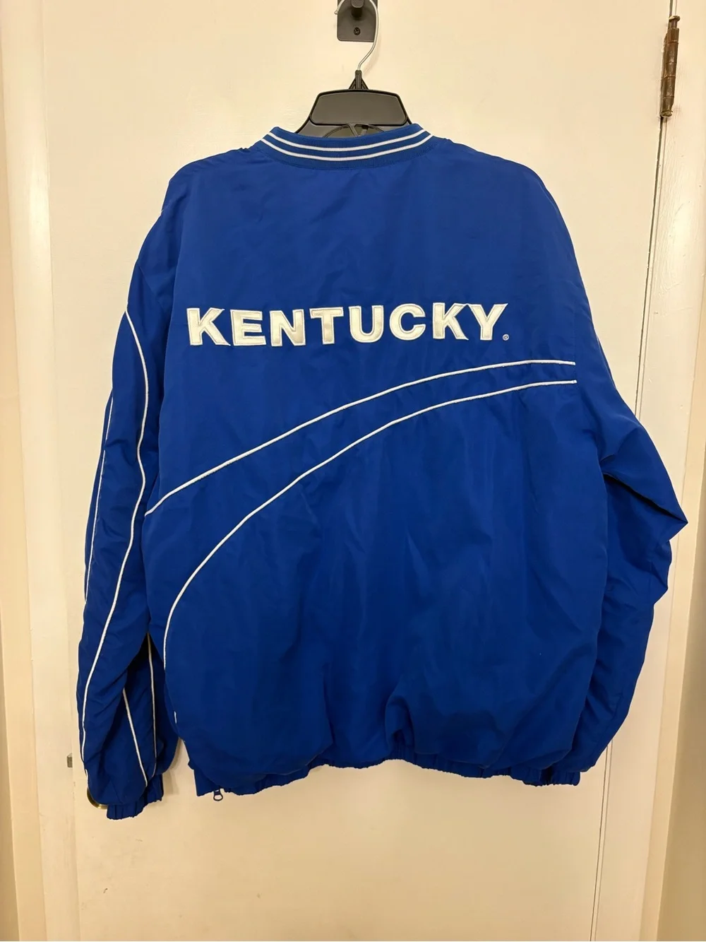 VTG Kentucky Wildcats Windbreaker Pullover XL 58 Sports Blue V-Neck Jacket NCAA